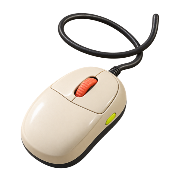 Retro computer mouse